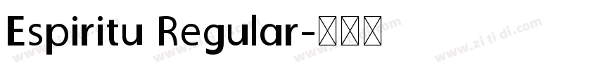 Espiritu Regular字体转换